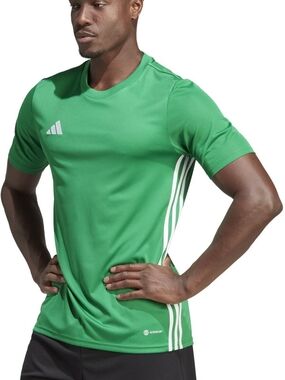Adidas Tabela XLT3 Slim Fit Men’s Green White Stripe Soccer Football Jersey NWT